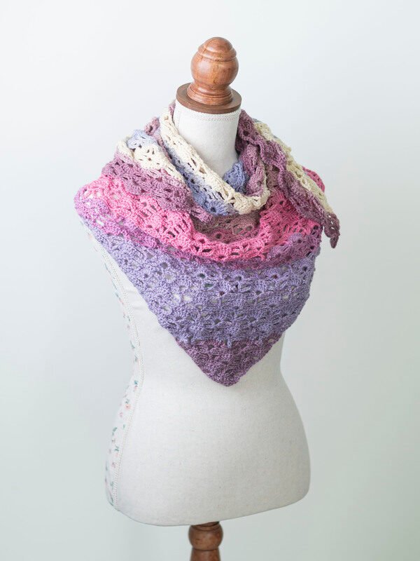 Touch Atout Chale cheche crochet acrylique laine polyester multicolore Lucida Accessoire mode fait main crochet