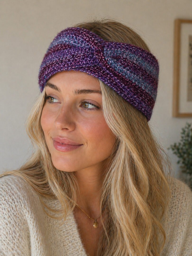 TOUCH ATOUT BANDEAU AMBRE CROCHET MULTICOLORE VIOLET 2