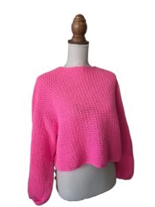Pull QUARTZ 16 TOUCH ATOUT PULL ROSE FUSHIA CROCHET 1