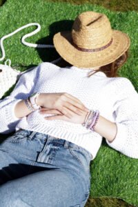 Pull QUARTZ 15 TOUCH ATOUT pull blanc QUARTZ femme polyester accessoire mode crochet