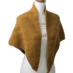 Touch Atout Chale cheche tricot acrylique laine moutarde paillete Star 100 made in France Accessoire mode fait main tricot 2 1